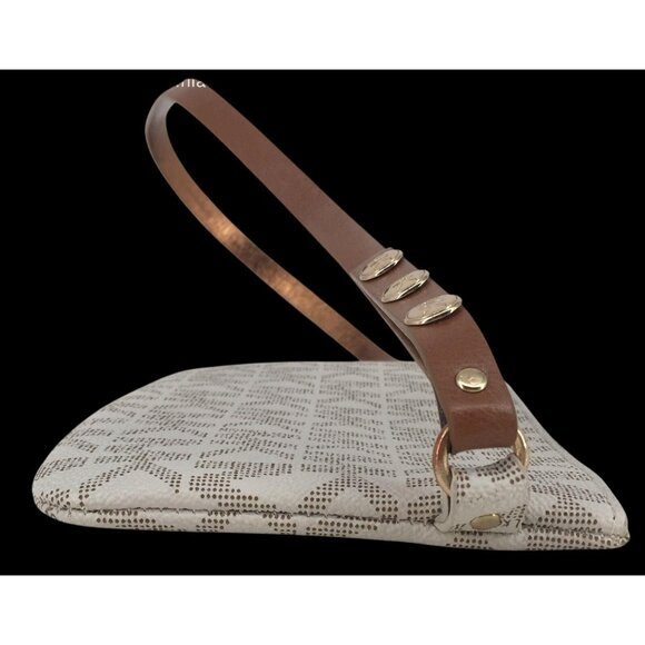 Michael Kors monogram bag with gold chain and adjustable strap; faux leather bel - Picture 2 of 6